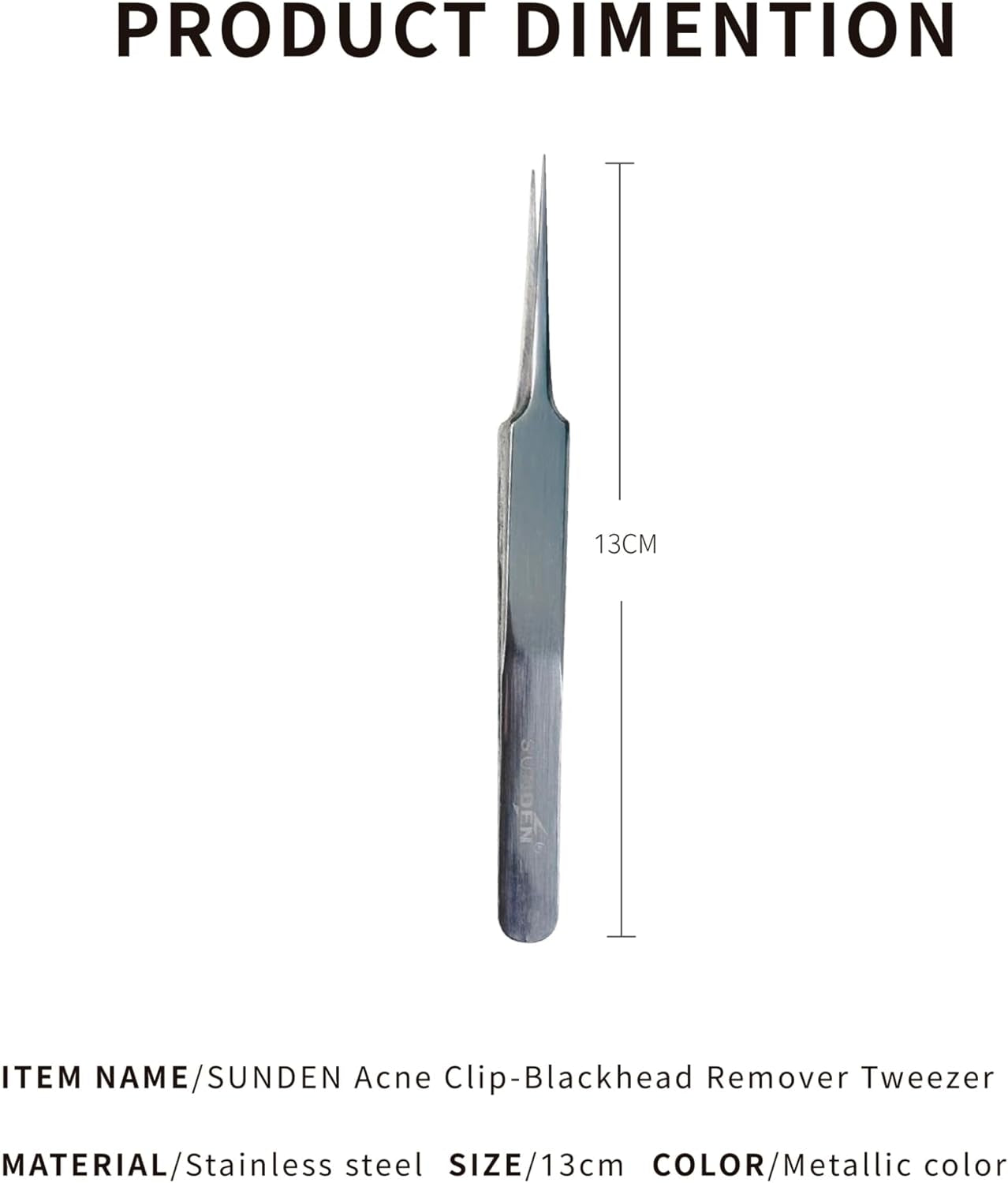 Blackhead Remover Tool, Stainless Steel Pimple Extractor Tweezers, SD2666