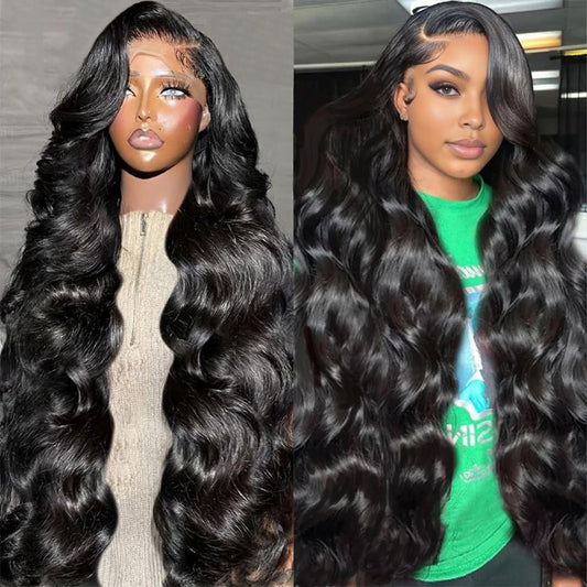 30 Inch 13X6 Body Wave Lace Front Wigs Human Hair Pre Plucked Glueless Wigs Human Hair 180% Density Brazilian Virgin Body Wave Lace Front Wig 13X6 HD Frontal Wigs for Women